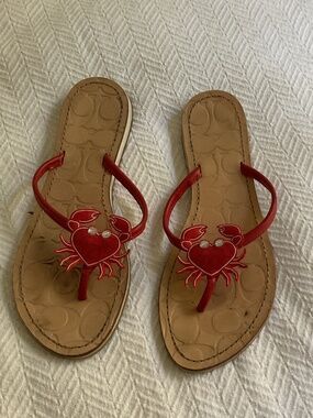 Coach vintage crab sandal 9.5
